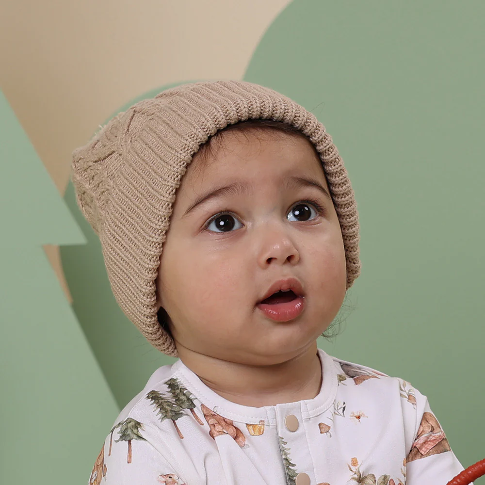Hazelnut Organic Baby Knit Beanie - Image 6