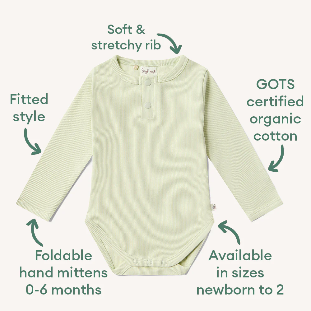 Honeydew Long Sleeve Organic Bodysuit - Image 4