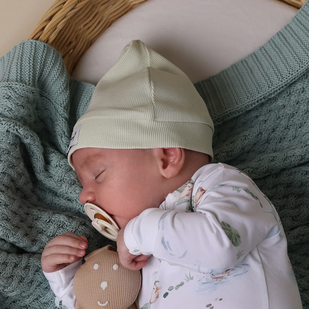 Honeydew Ribbed Organic Knotted Beanie - Image 5