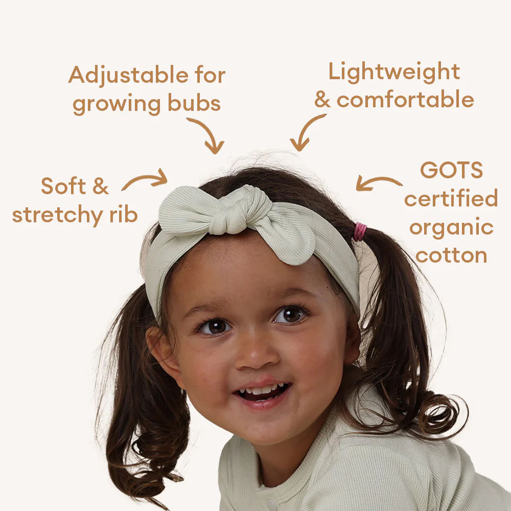 Honeydew Ribbed Organic Topknot - Image 4