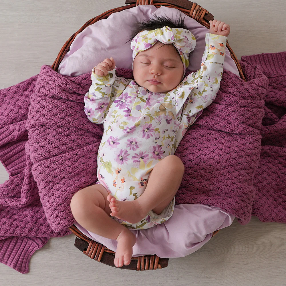 Isla Long Sleeve Organic Bodysuit with Frill - Image 8