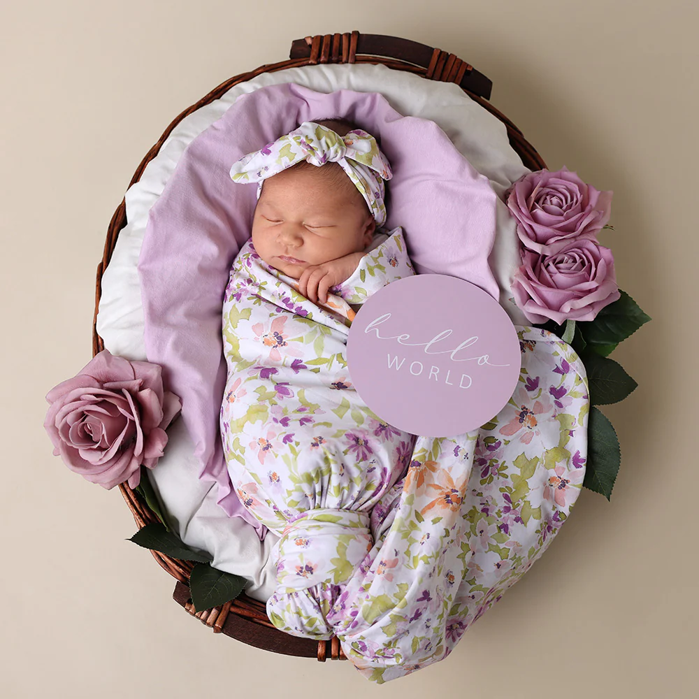 Isla Organic Jersey Wrap & Topknot Set - Image 3