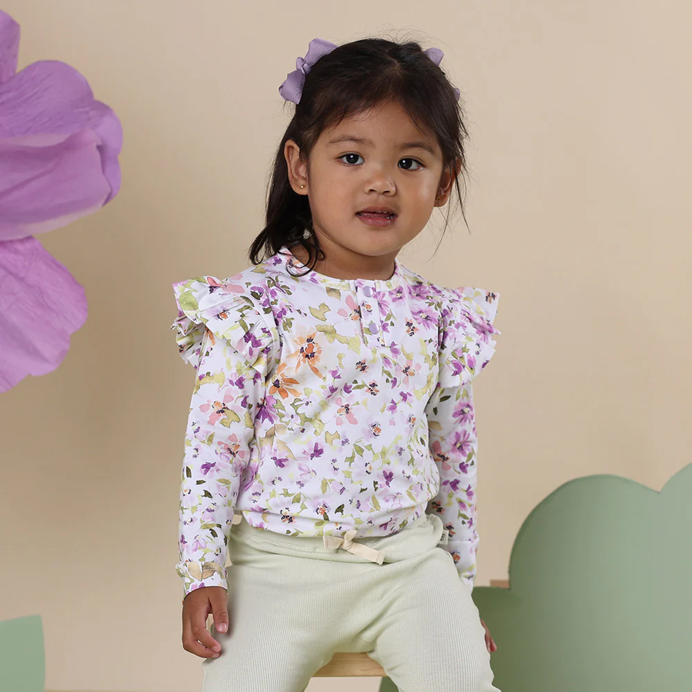 Isla Organic Long Sleeve Top with Frill - Image 5