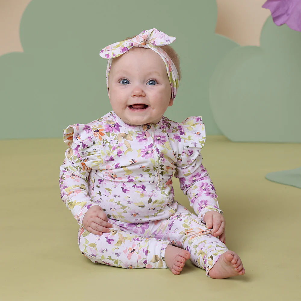 Isla Organic Snugglesuit Convertible Romper with Frill - Image 4