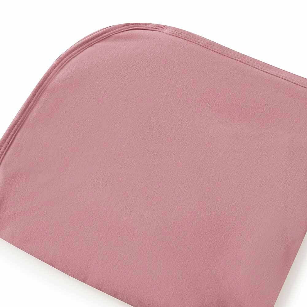 Jewel Pink Organic Jersey Wrap & Topknot Set - Image 4
