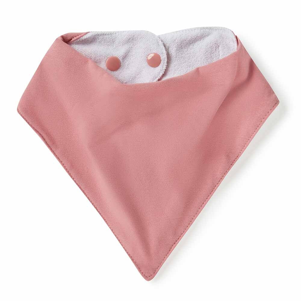 Jewel Pink Organic Dribble Bib - Image 2