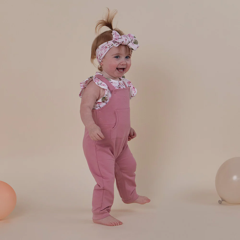 Jewel Pink Organic Joey Overalls - Image 7