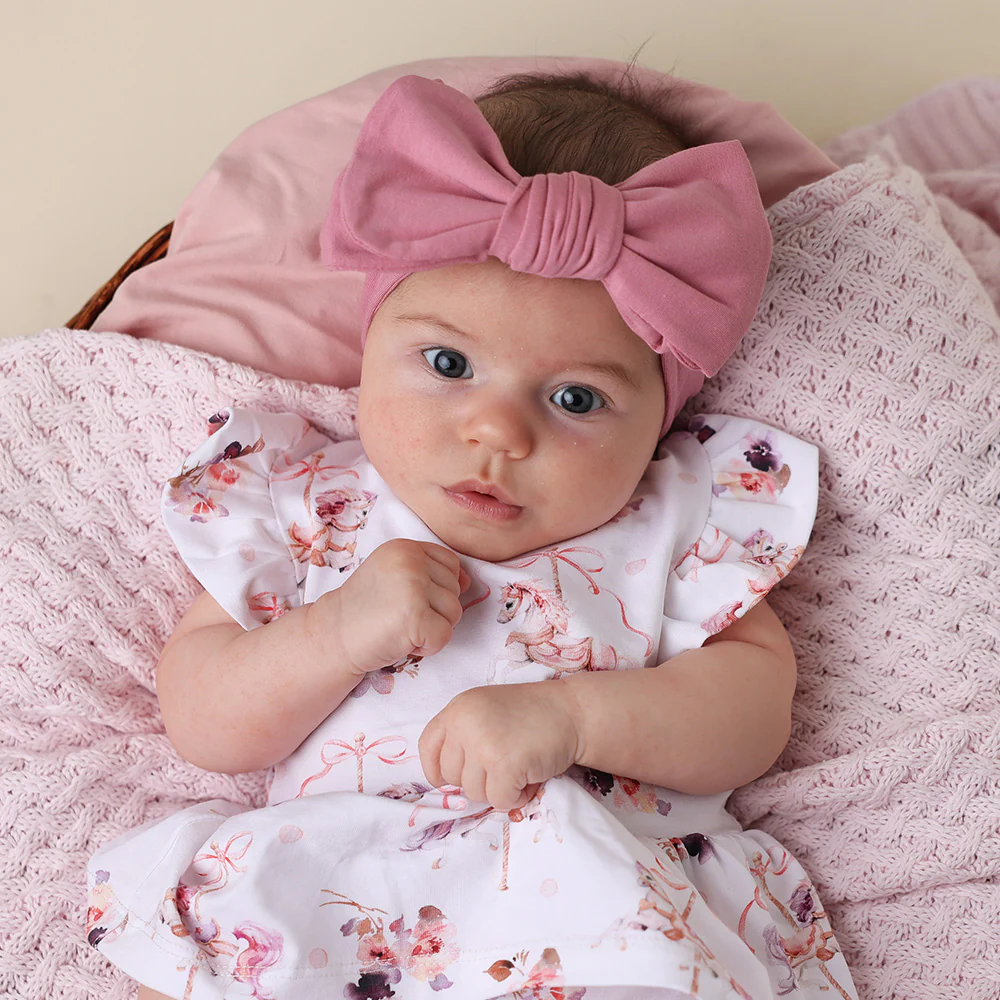 Jewel Pink Organic Oversized Bow - Image 11