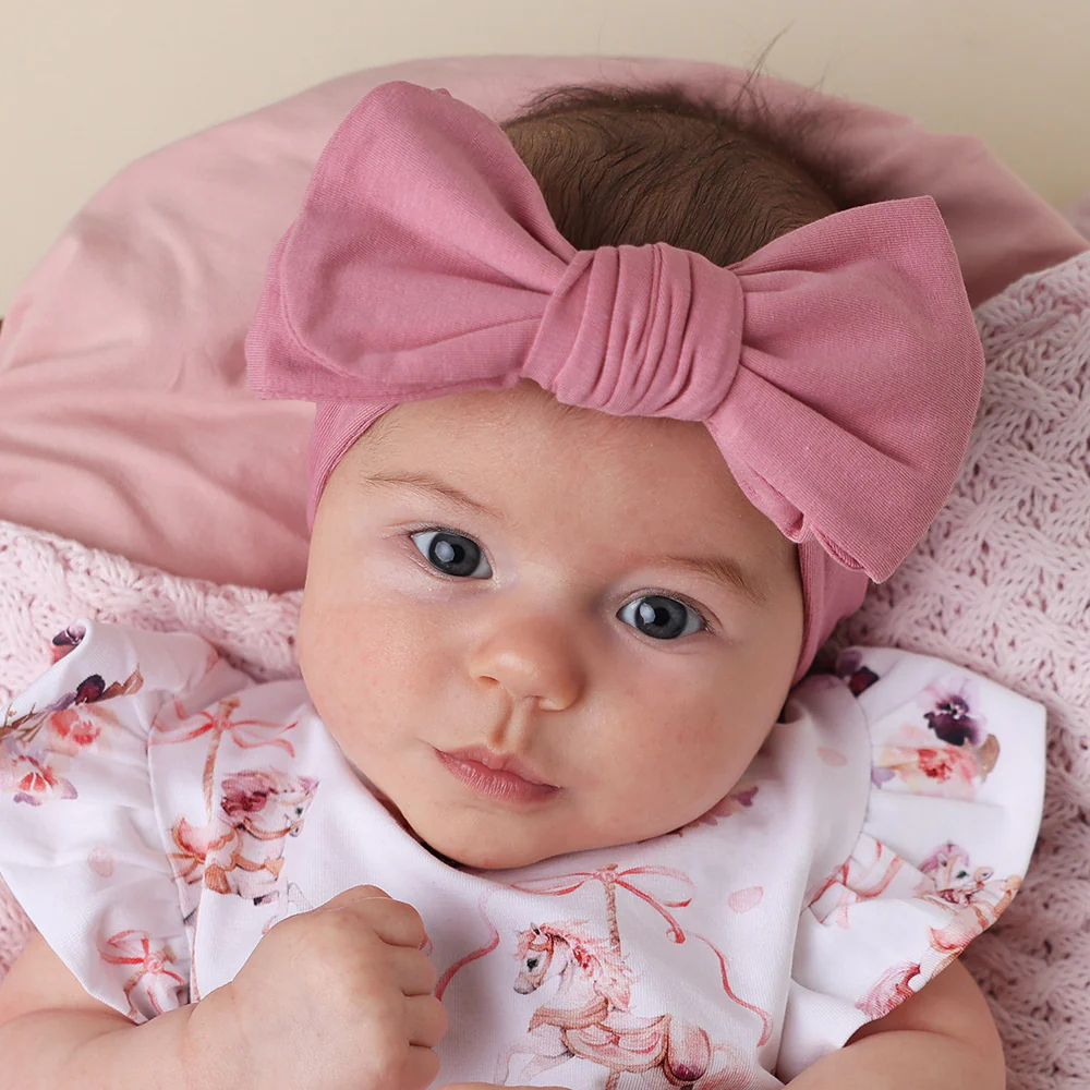 Jewel Pink Organic Oversized Bow - Image 4