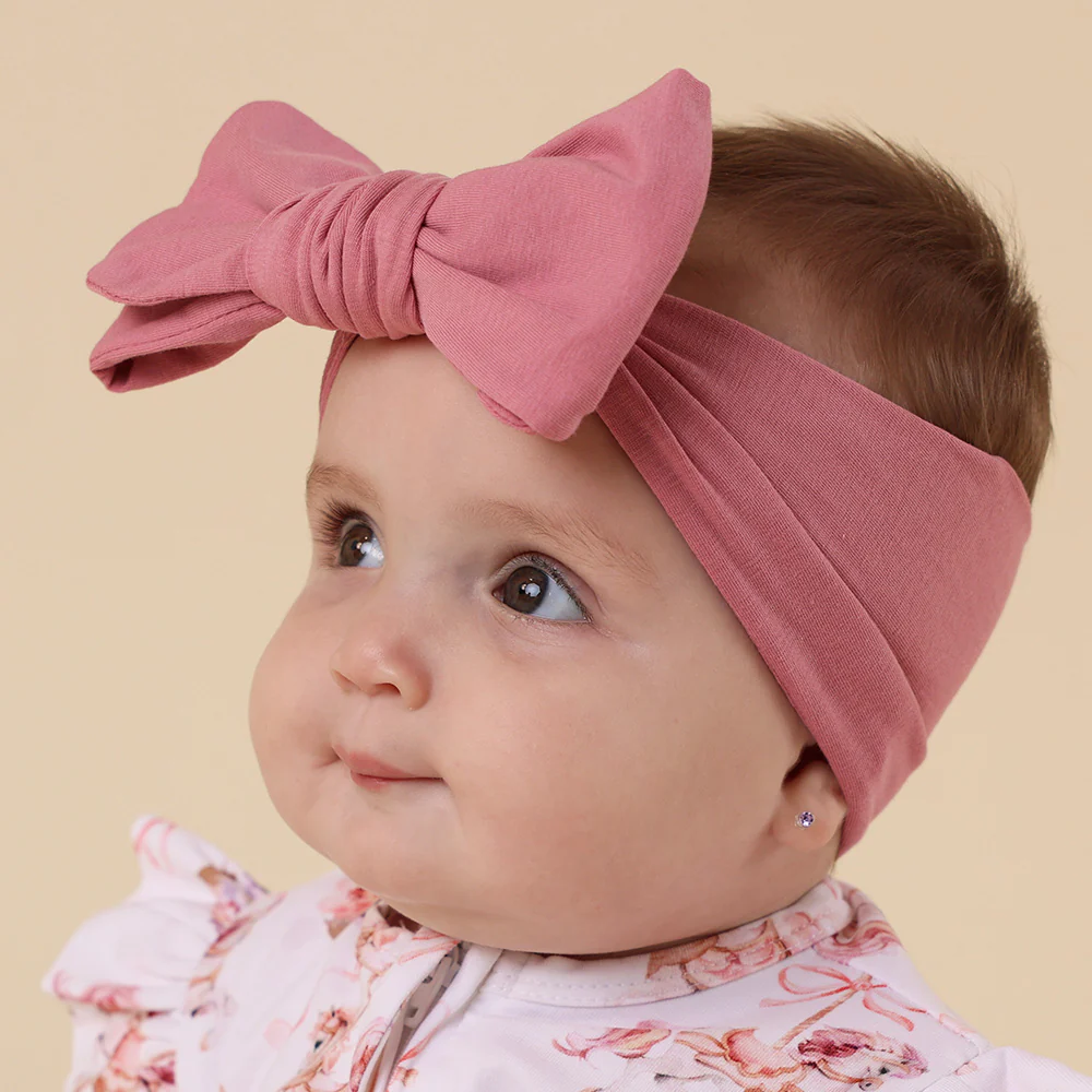 Jewel Pink Organic Oversized Bow - Image 5