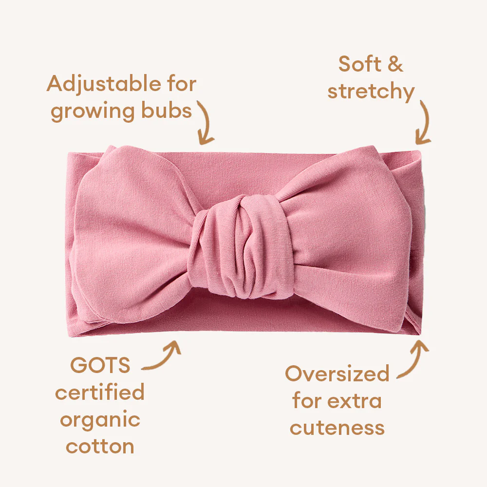 Jewel Pink Organic Oversized Bow - Image 6