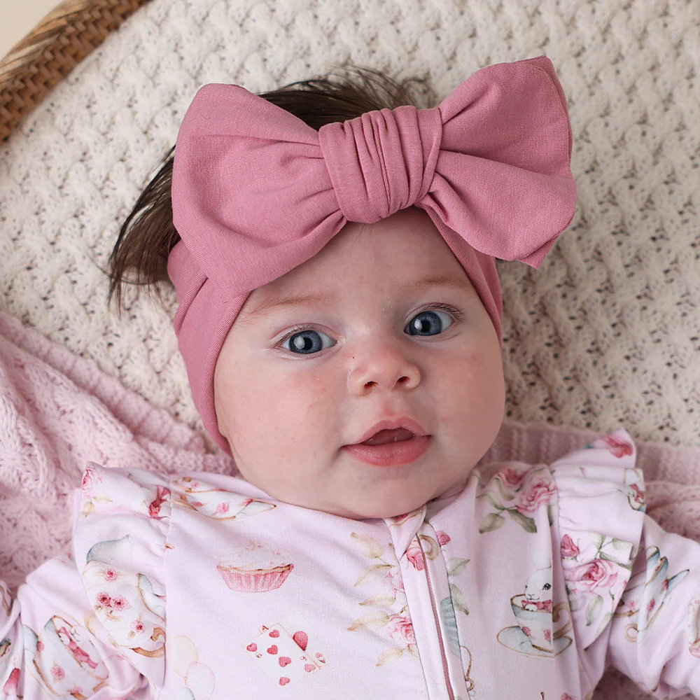 Jewel Pink Organic Oversized Bow - Image 7