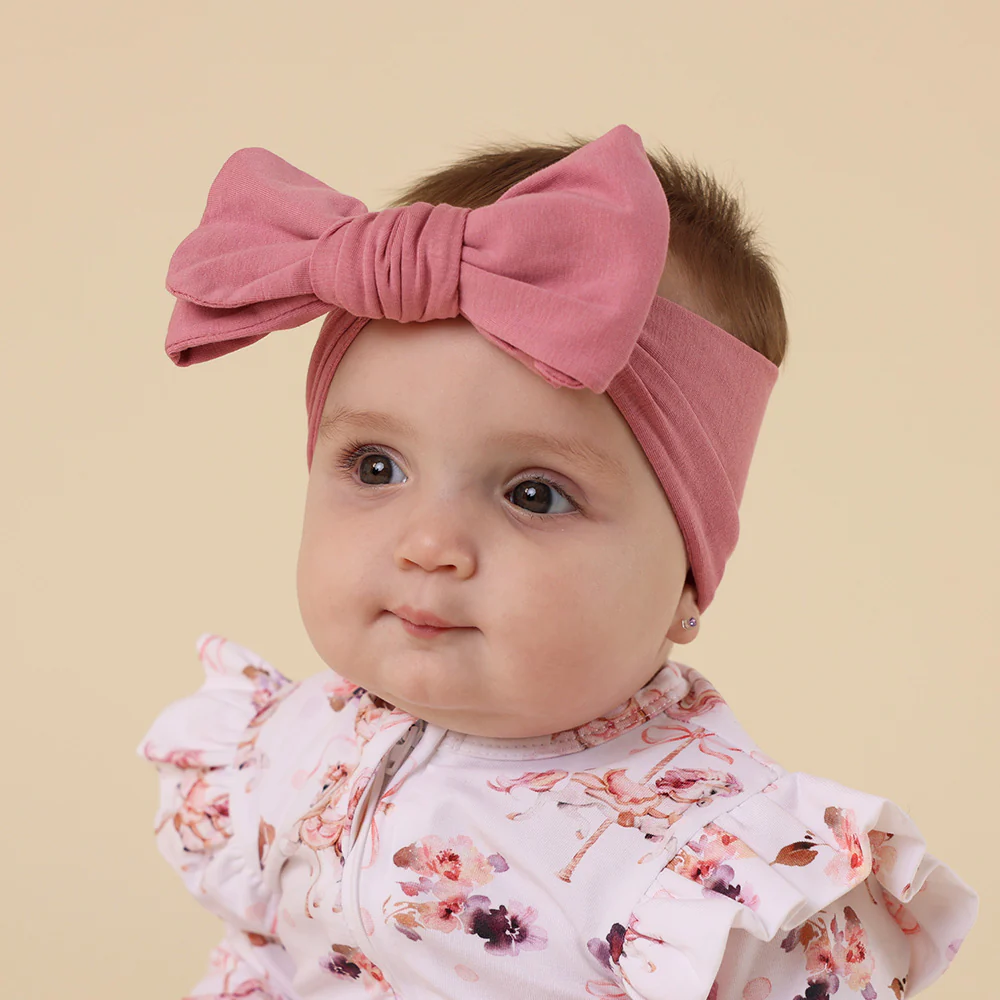 Jewel Pink Organic Oversized Bow - Image 8