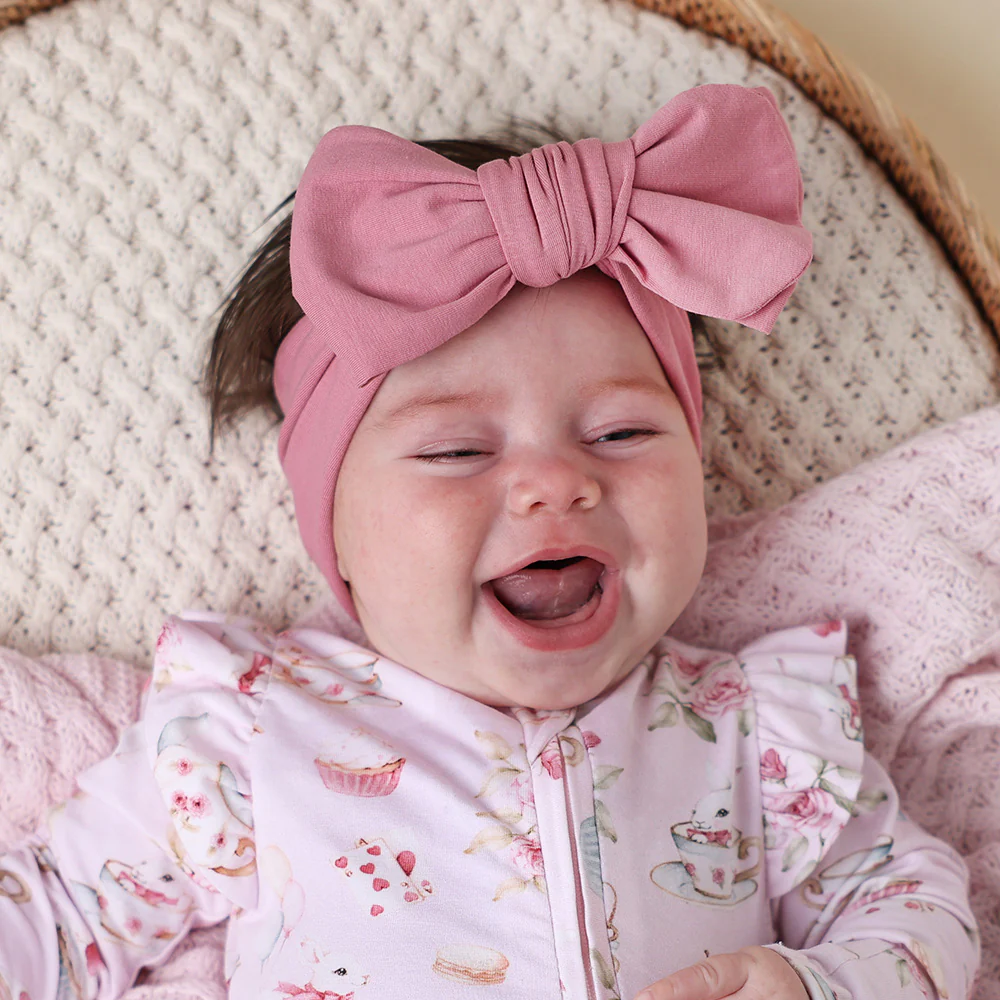 Jewel Pink Organic Oversized Bow - Image 9