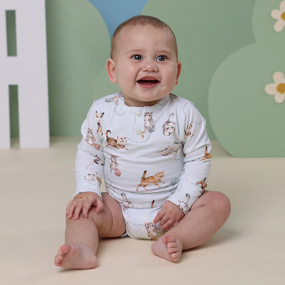 Kittens Long Sleeve Organic Bodysuit - Image 3