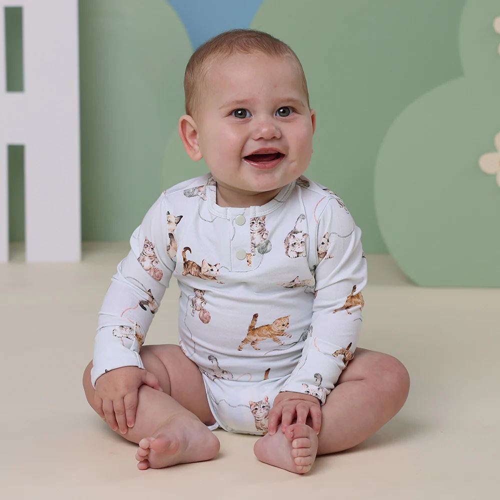 Kittens Long Sleeve Organic Bodysuit - Image 6