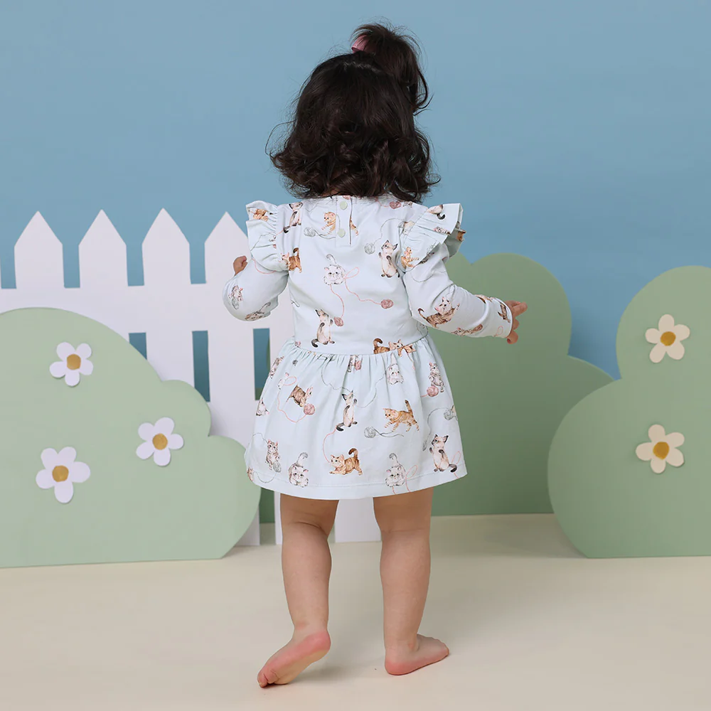 Kittens Long Sleeve Organic Dress - Image 12
