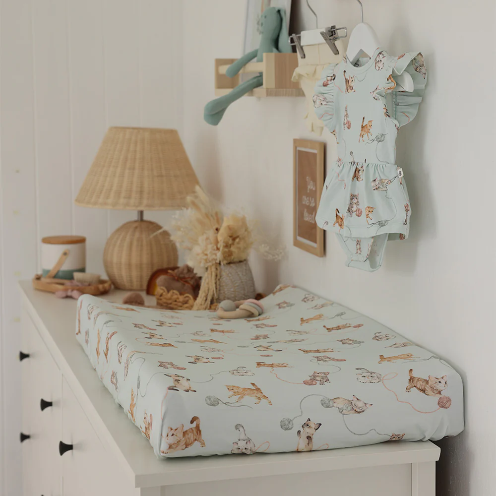 Kittens Organic Bassinet Sheet / Change Pad Cover - Image 4