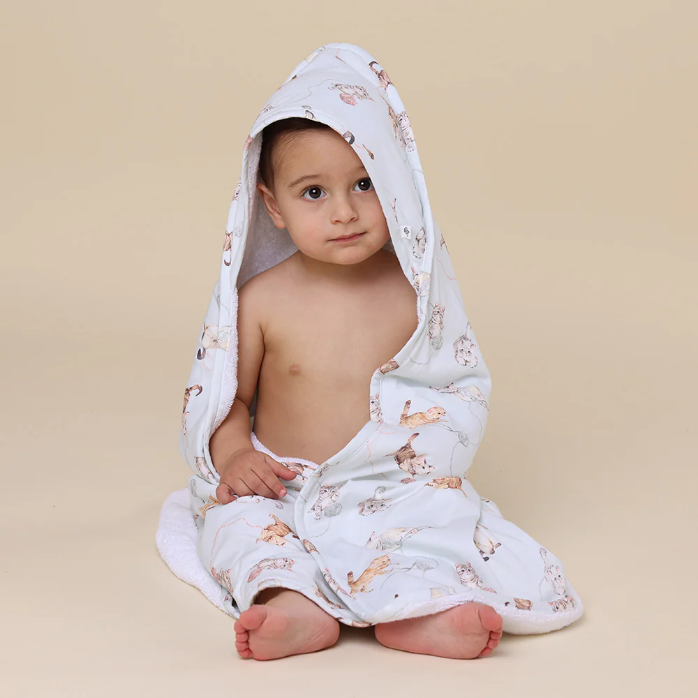 Kittens Organic Hooded Baby Towel - Image 3