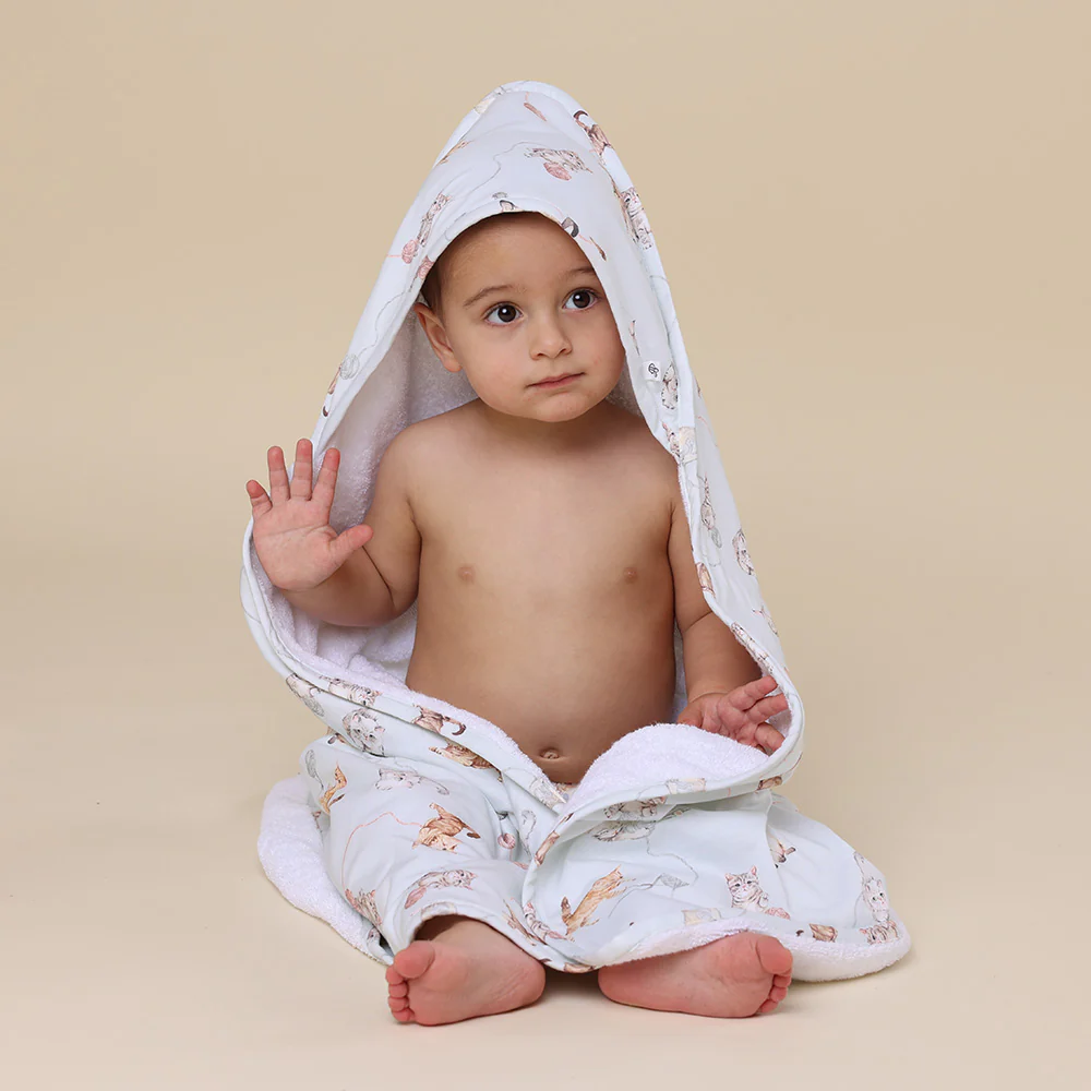 Kittens Organic Hooded Baby Towel - Image 4