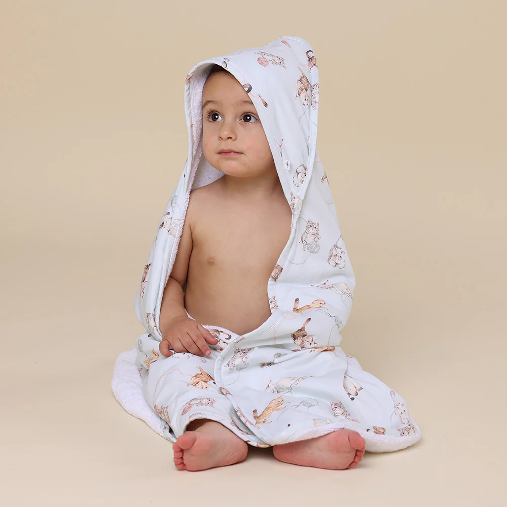 Kittens Organic Hooded Baby Towel - Image 5