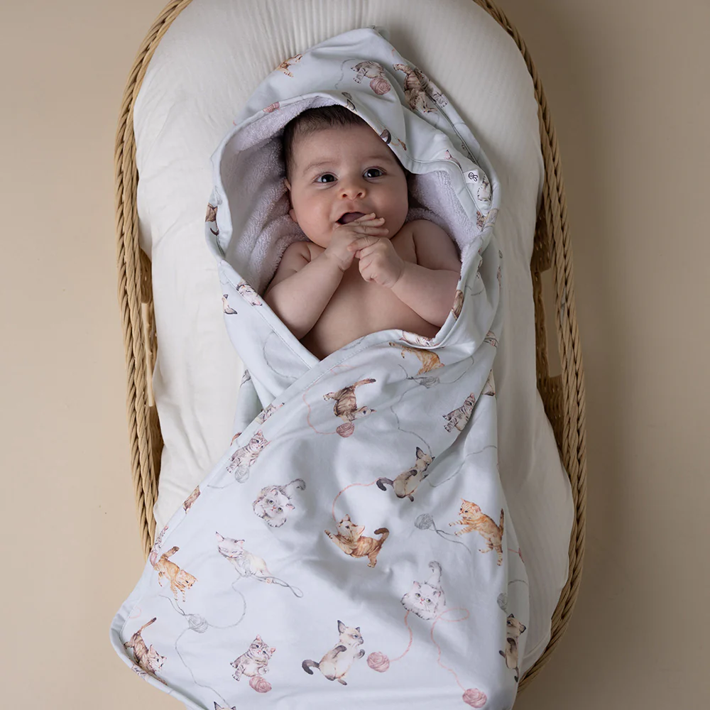 Kittens Organic Hooded Baby Towel - Image 7