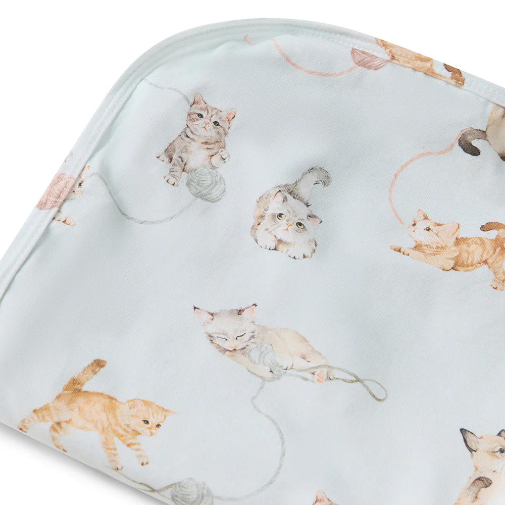Kittens Organic Jersey Wrap & Beanie Set - Image 5