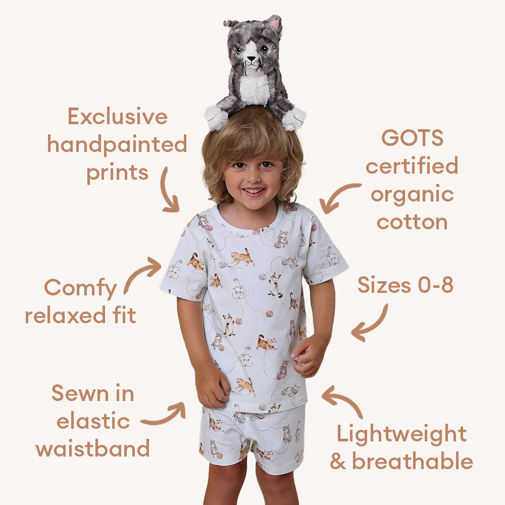 Kittens Organic Kids PJ Set - Image 6