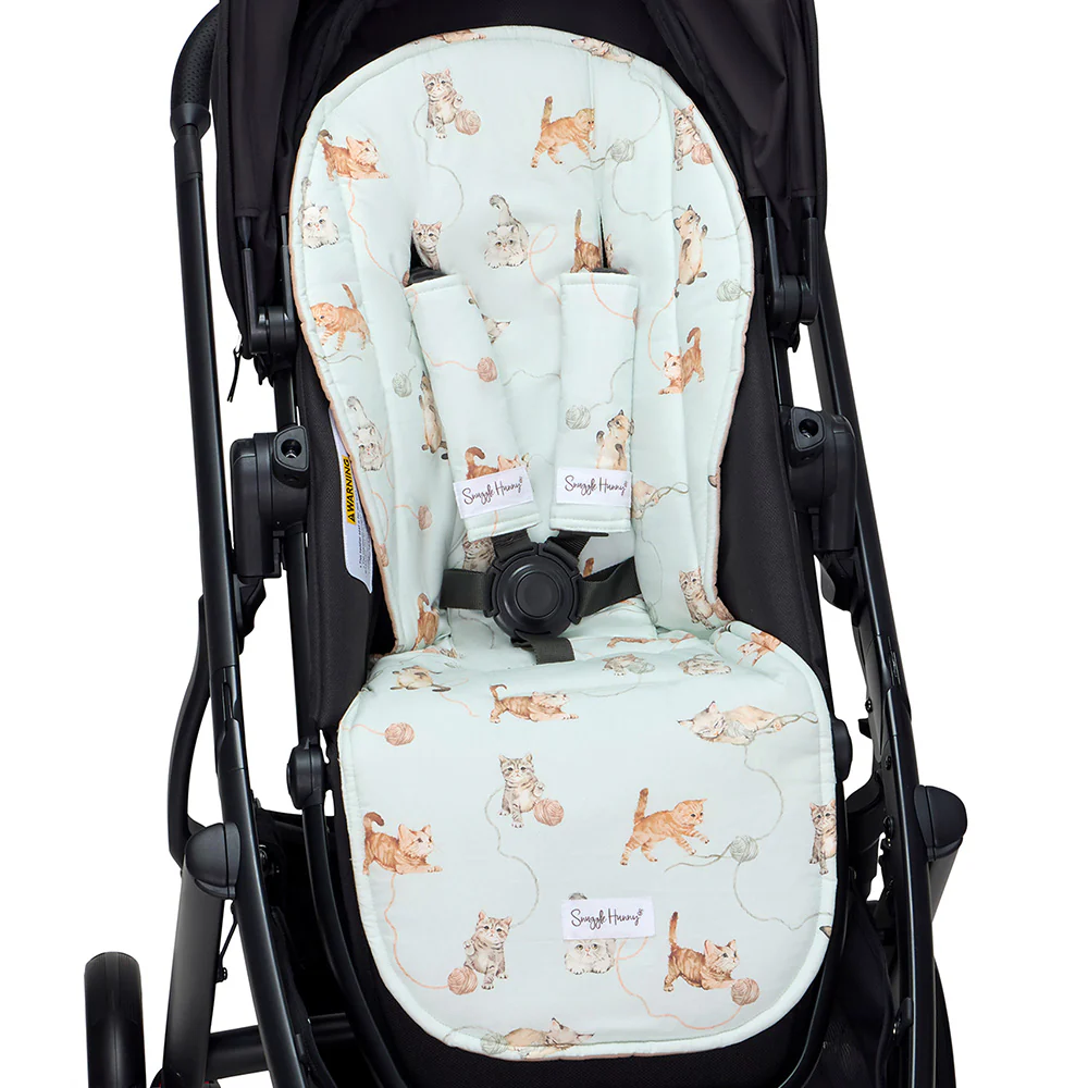 Bundle - Kittens Pram Liner & Strap Cover Set - Image 2