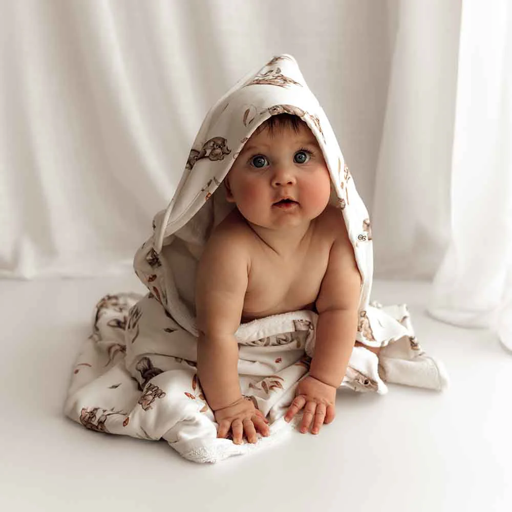 Koala Organic Baby Towel & Wash Cloth Set - Image 3