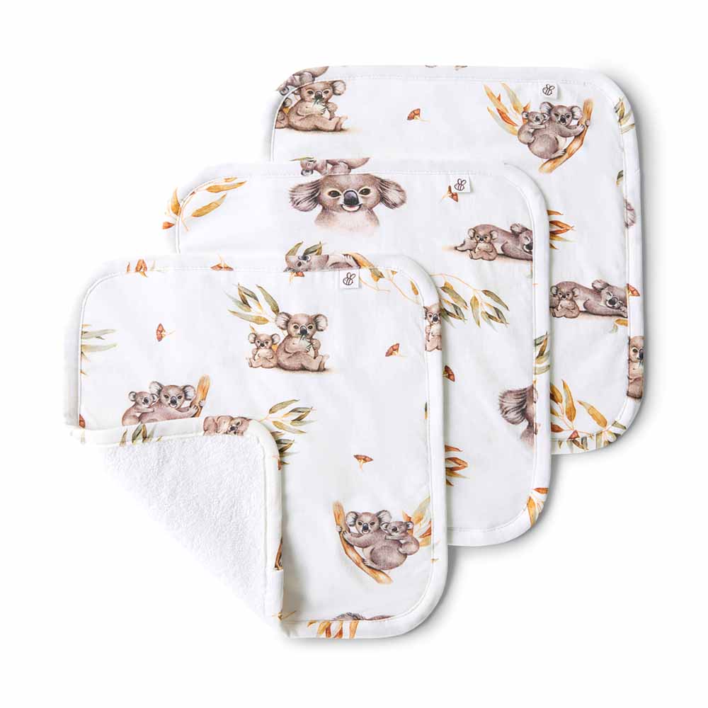 Koala Organic Baby Towel & Wash Cloth Set - Image 6