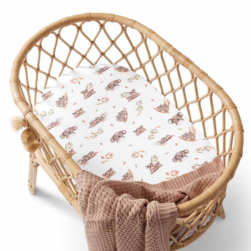 Koala Organic Bassinet Sheet / Change Pad Cover - Image 3