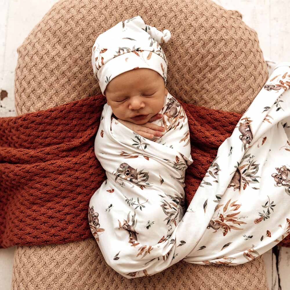 Koala Organic Jersey Wrap & Beanie Set - Image 9