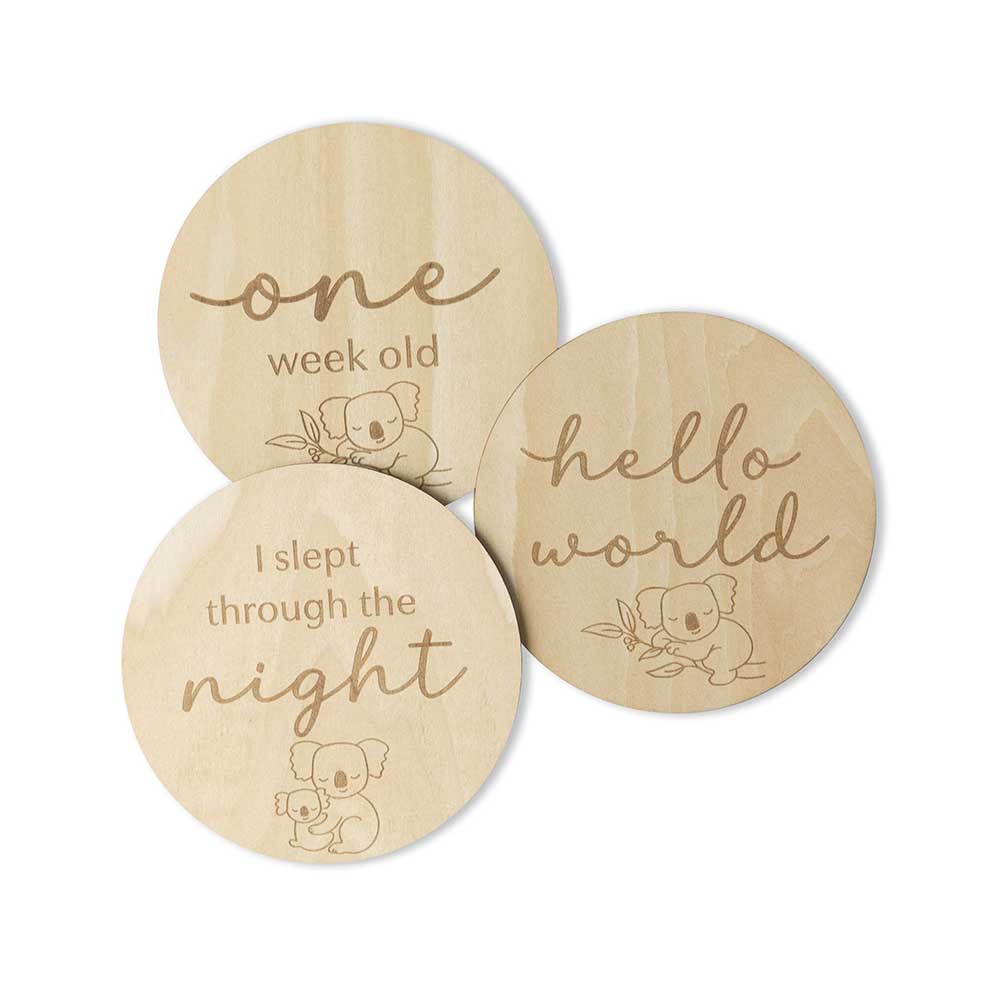 Koala Wooden Milestone Cards - Image 3
