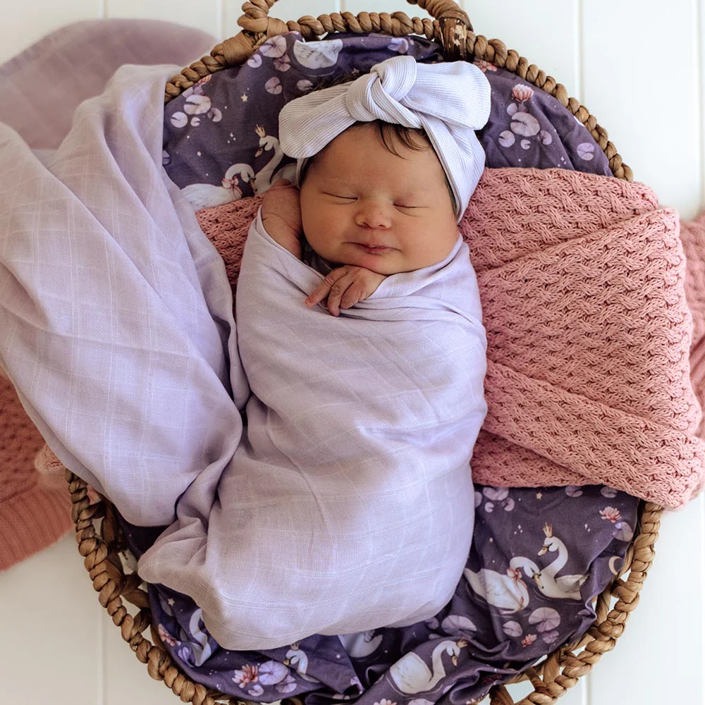 Lavender Organic Muslin Wrap - Image 5