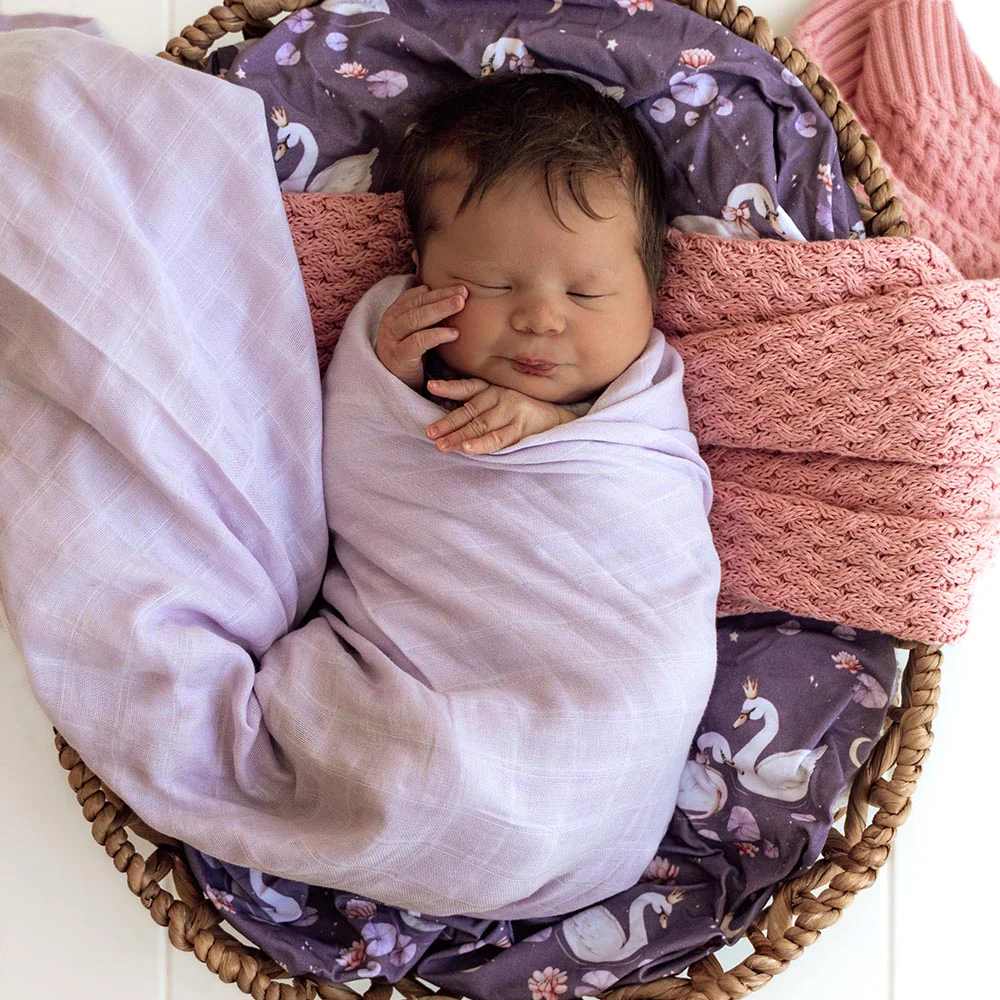 Lavender Organic Muslin Wrap - Image 6