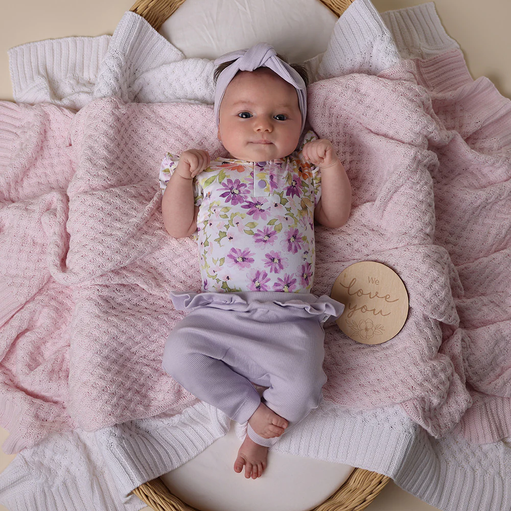 Lavender Organic Pants with Frill - Image 3