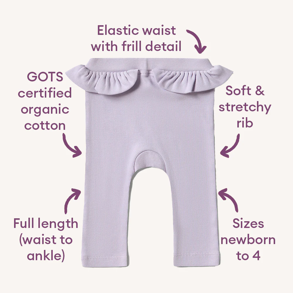 Lavender Organic Pants with Frill - Image 4