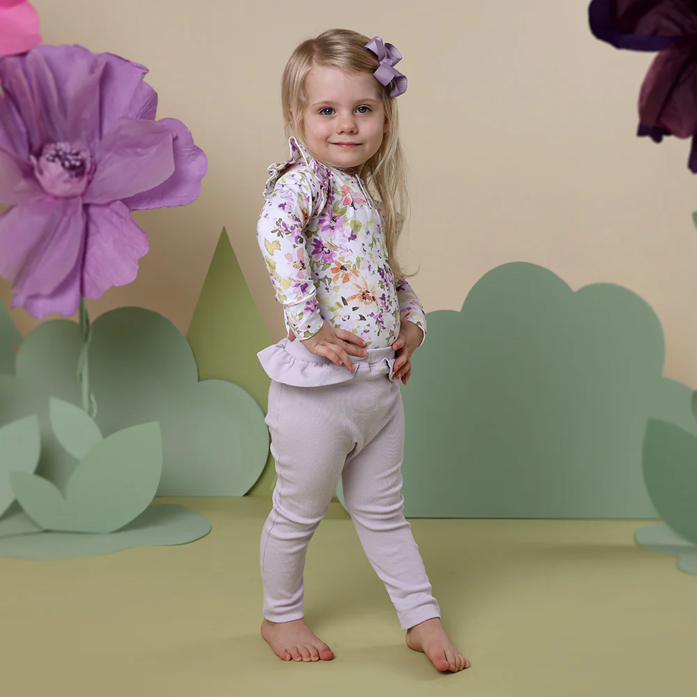Lavender Organic Pants with Frill - Image 6