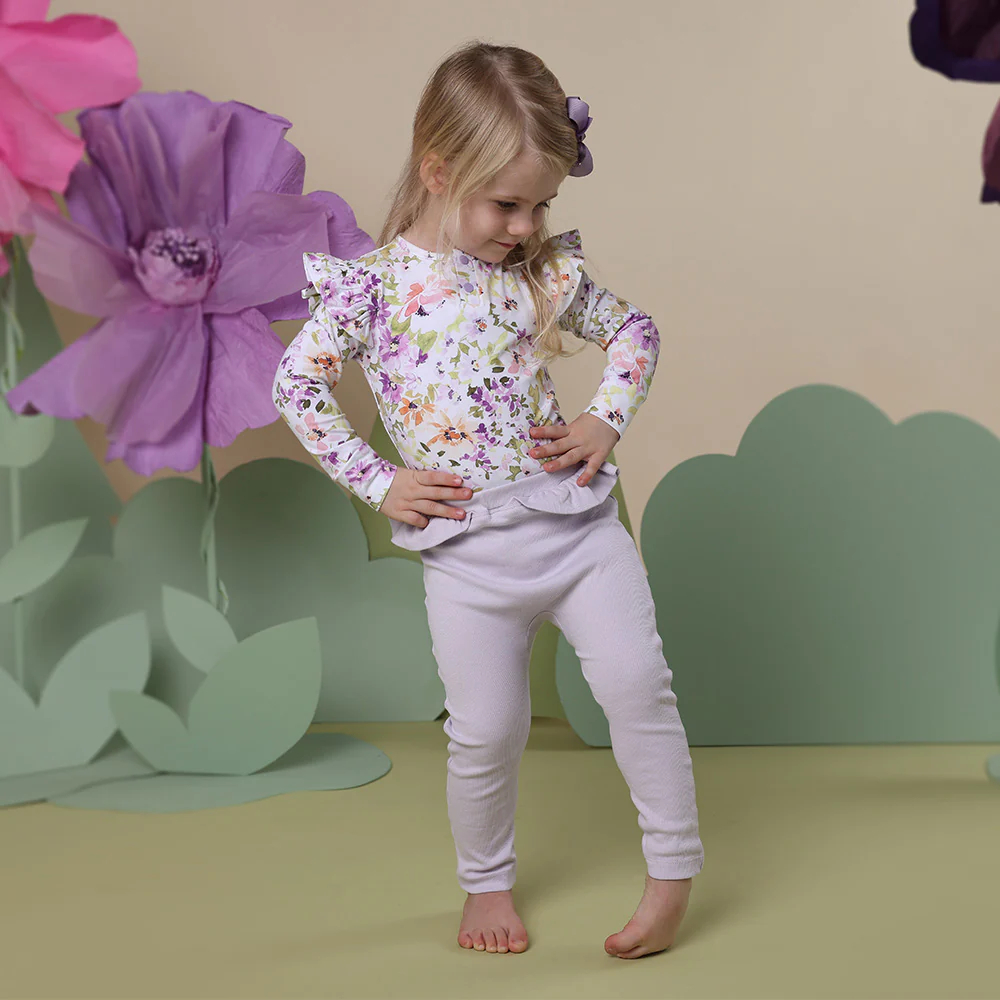 Lavender Organic Pants with Frill - Image 9