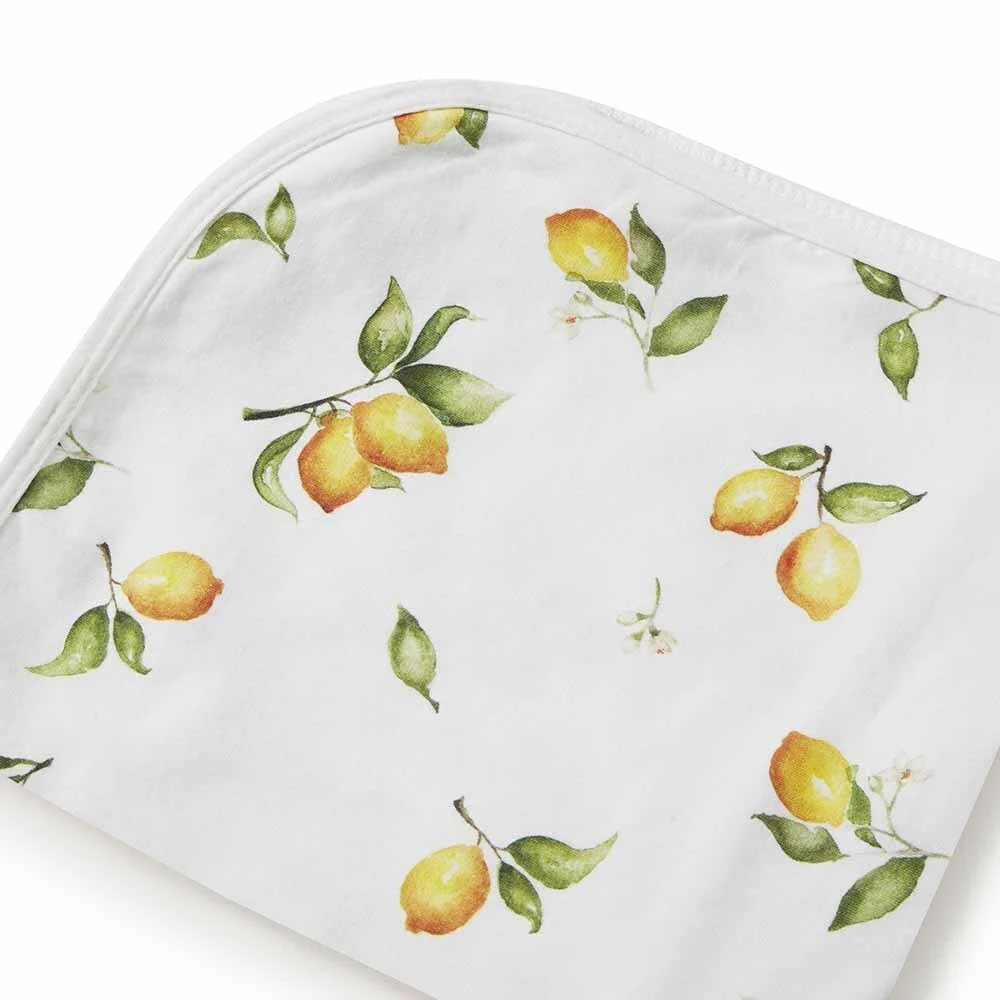 Lemon Organic Jersey Wrap & Beanie Set - Image 4