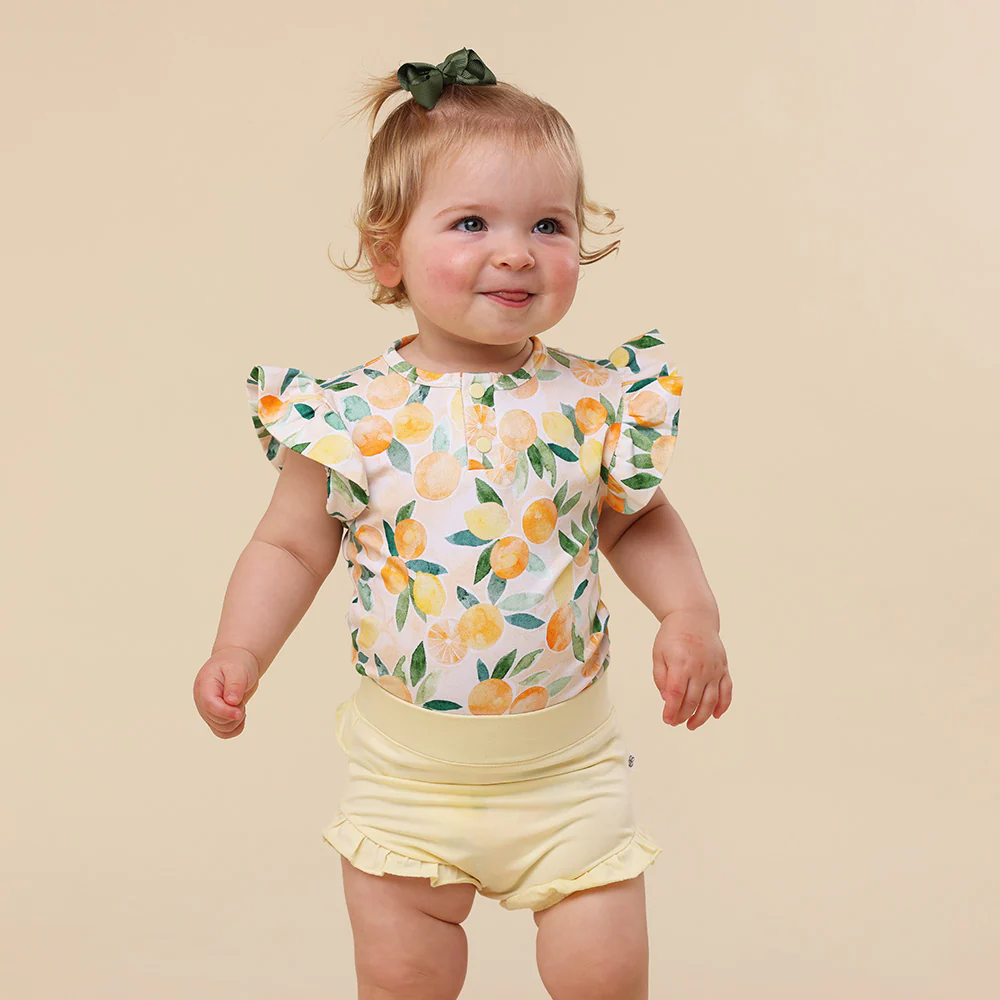 Lemon Sorbet Organic Jersey Bloomers - Image 2