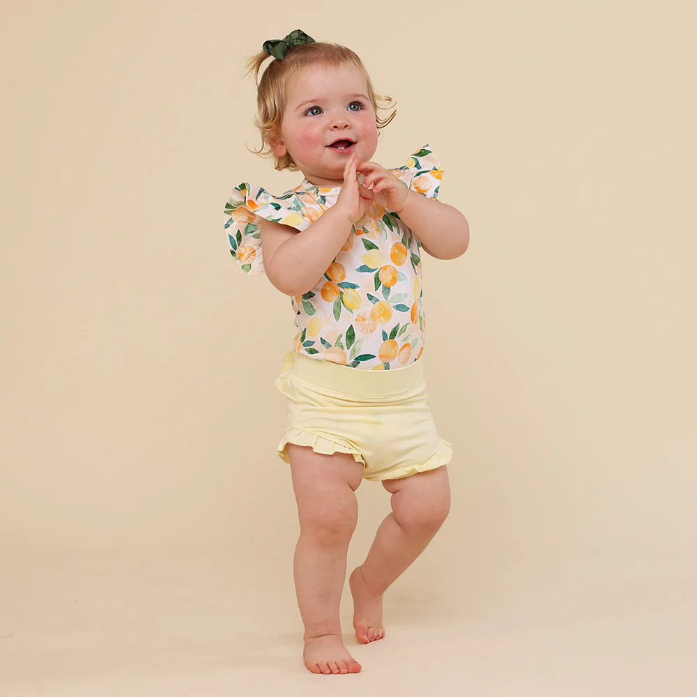 Lemon Sorbet Organic Jersey Bloomers - Image 3