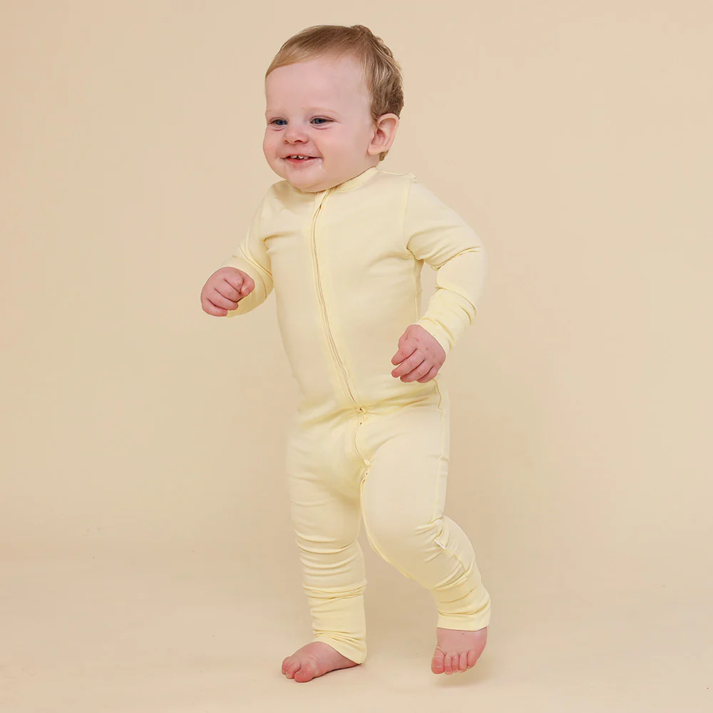 Lemon Sorbet Organic Snugglesuit Convertible Romper - Image 3
