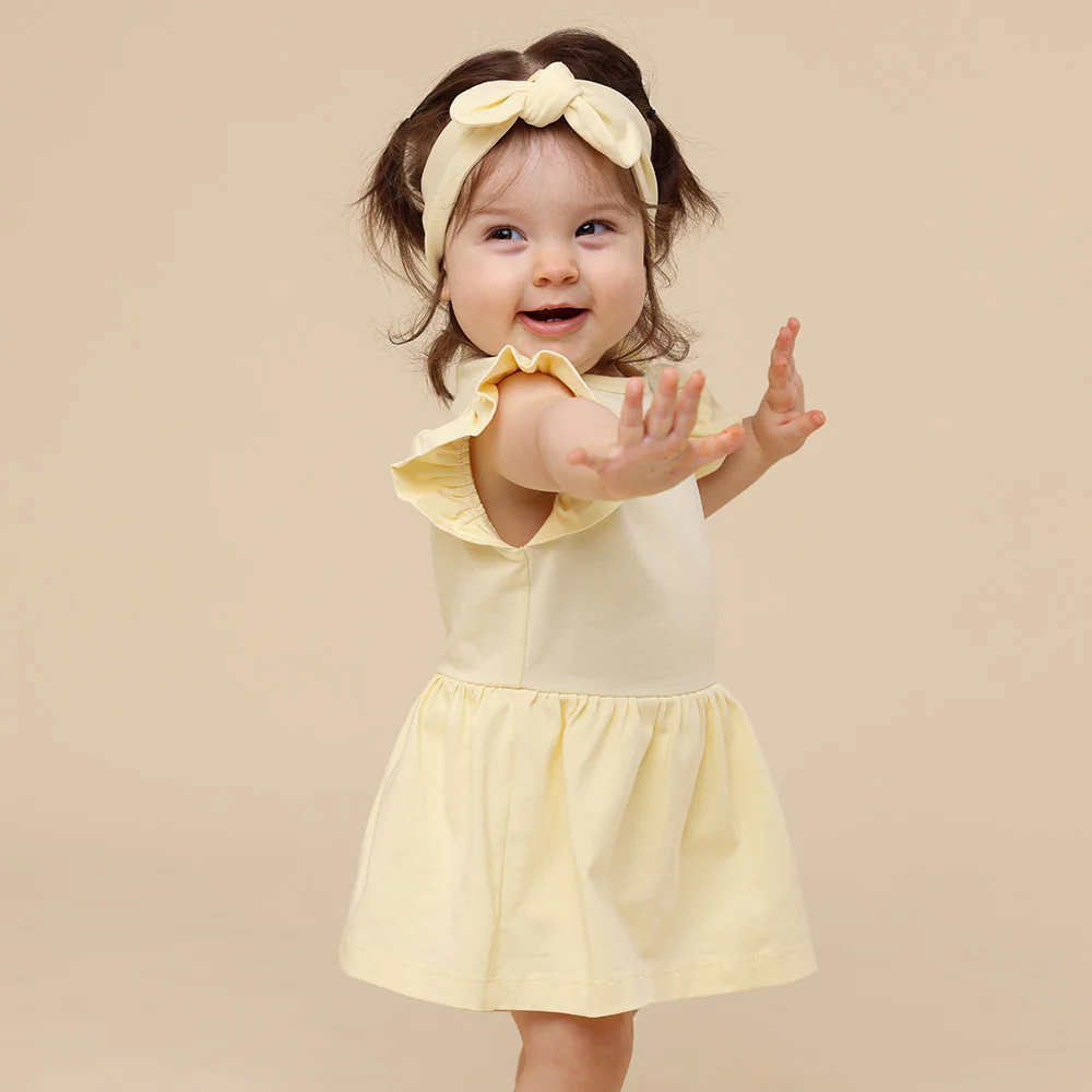 Lemon Sorbet Short Sleeve Organic Dress - Image 3