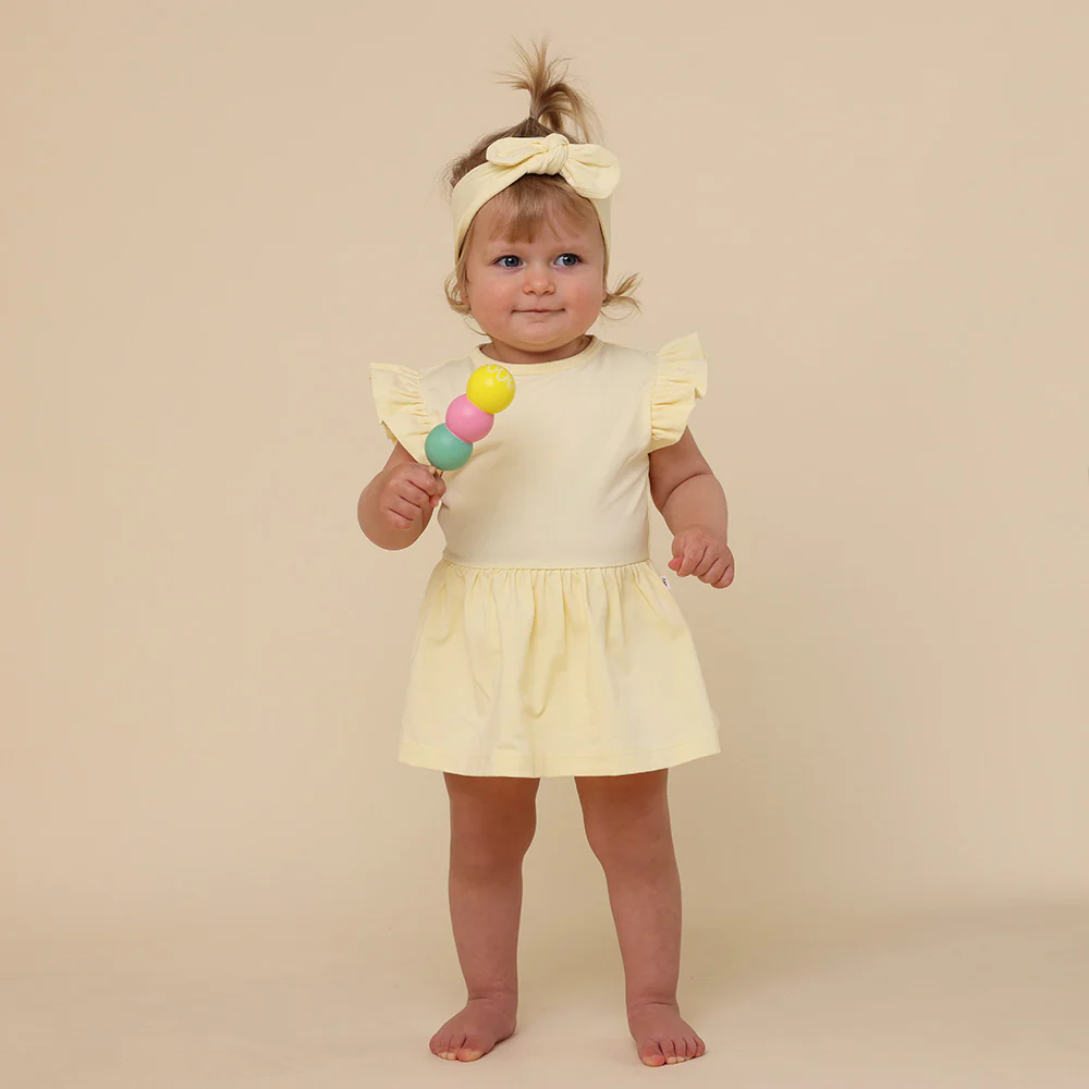 Lemon Sorbet Short Sleeve Organic Dress - Image 4