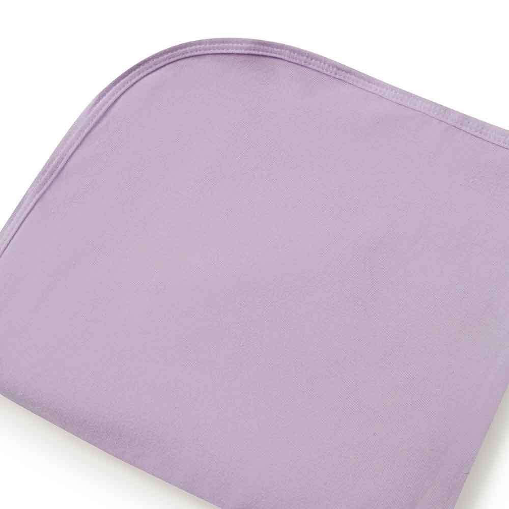 Lilac Organic Jersey Wrap & Topknot Set - Image 4