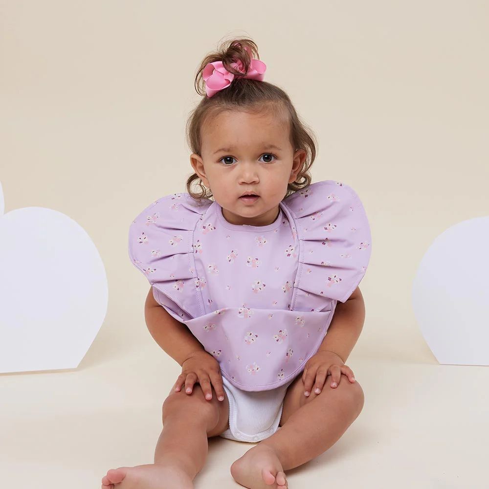 Lilac Bloom Frill Snuggle Bib - Image 2