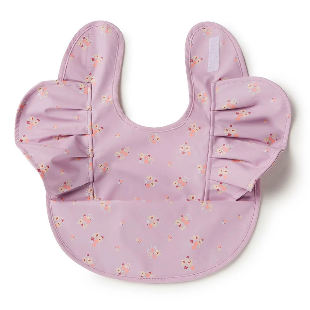 Lilac Bloom Frill Snuggle Bib - Image 3