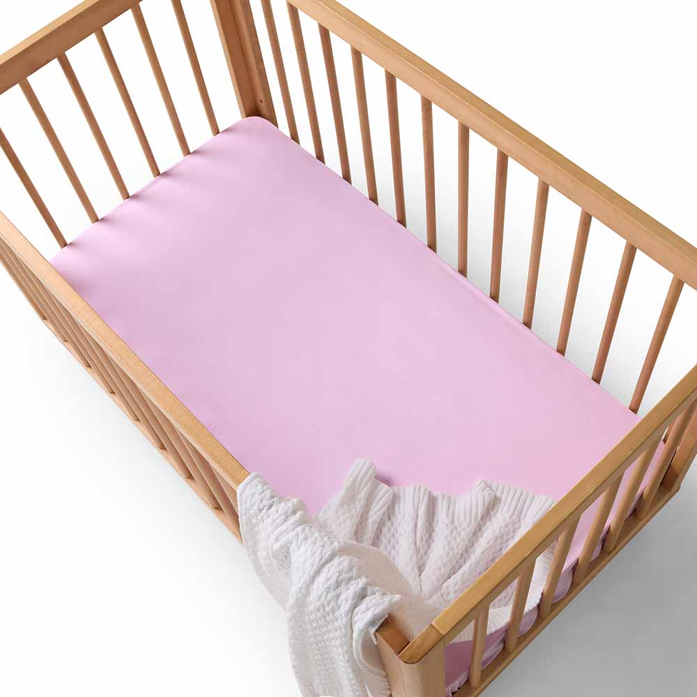 Lilac Organic Fitted Cot Sheet - Image 4